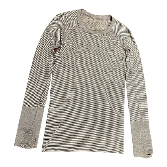 NWOT Lululemon Run Swiftly Tech Striped Long Sleeve. - Picture 1 of 6